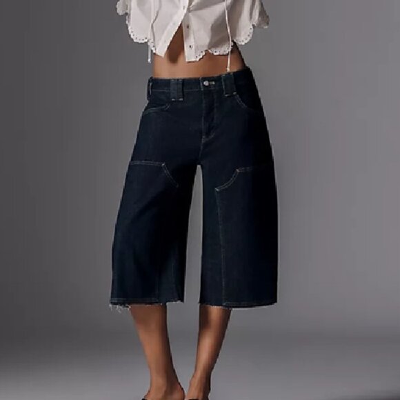 The Myra Low-Rise Carpenter Jeans by Pilcro: Crop Barrel Edition Size 28 - Picture 3 of 11